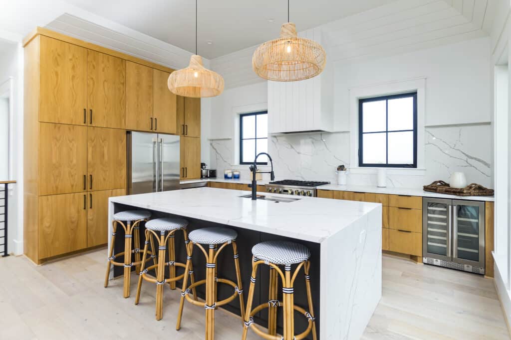 interior of a home built in Galveston