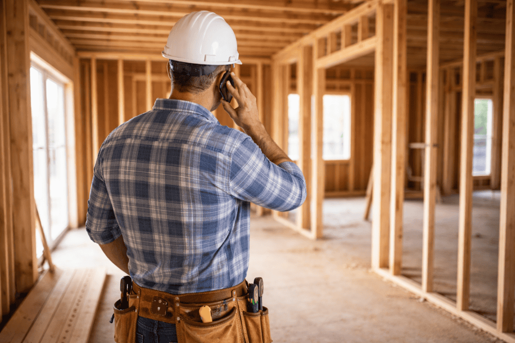 home builder communicating project progress