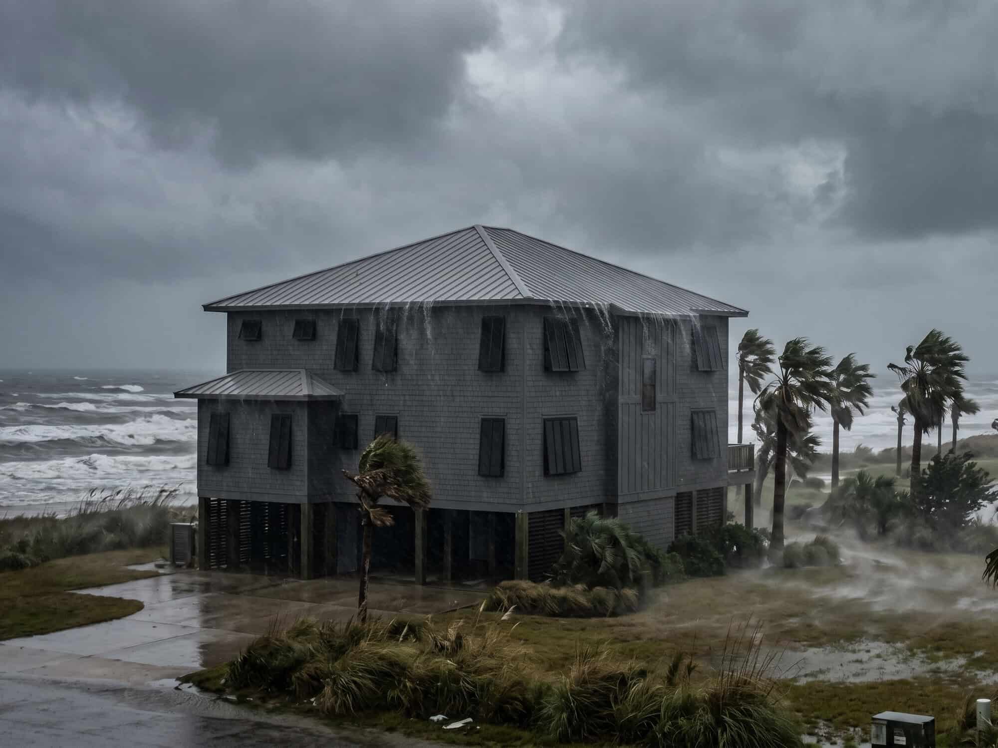 house in a hurricane