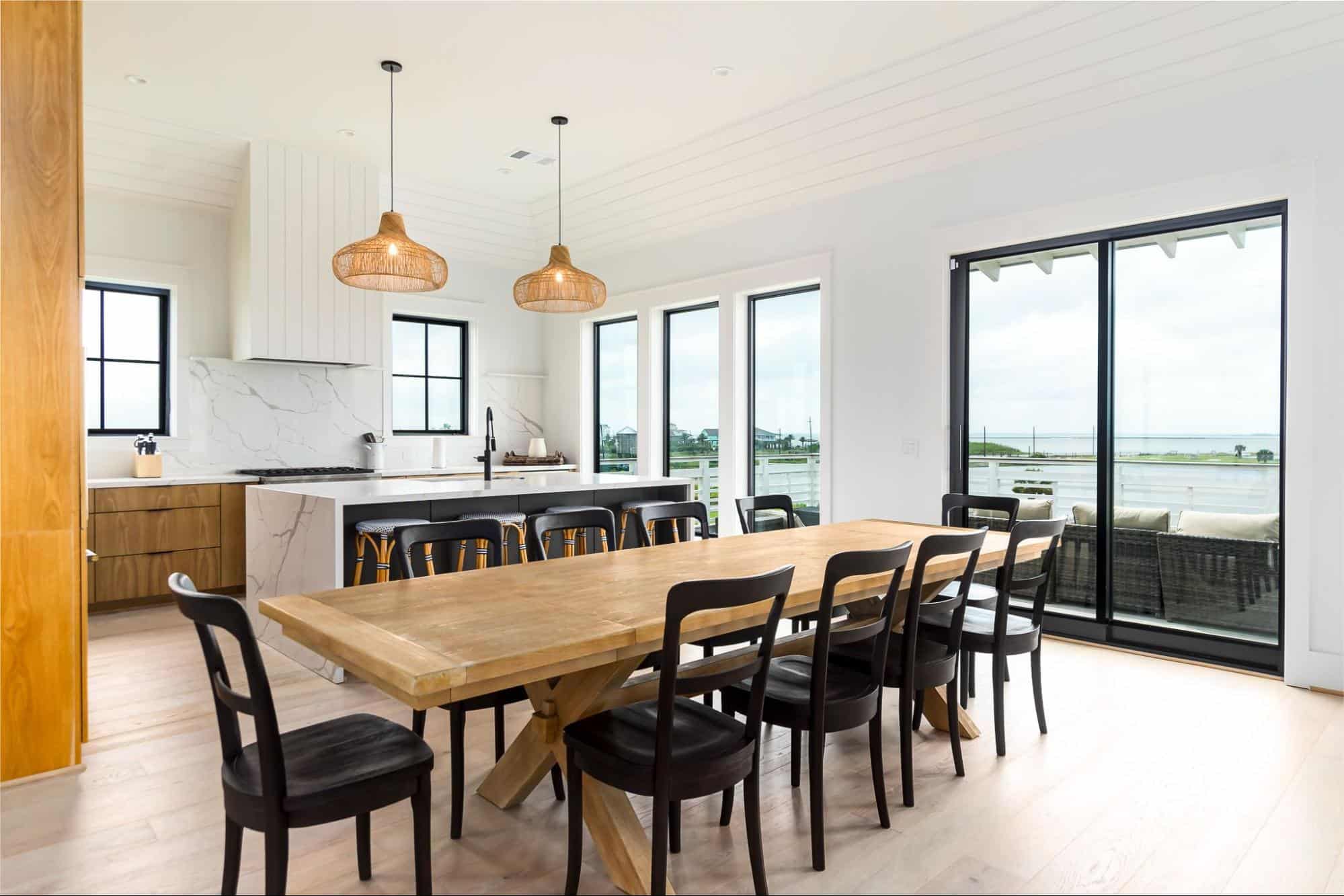 beachfront luxury home builder kitchen interior